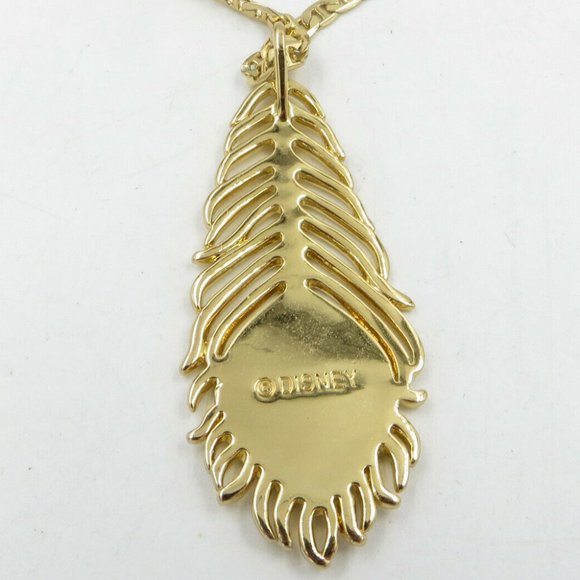 DISNEY COUTURE POCAHONTAS 14KT GP FEATHER NECKLACE - Picture 5 of 5
